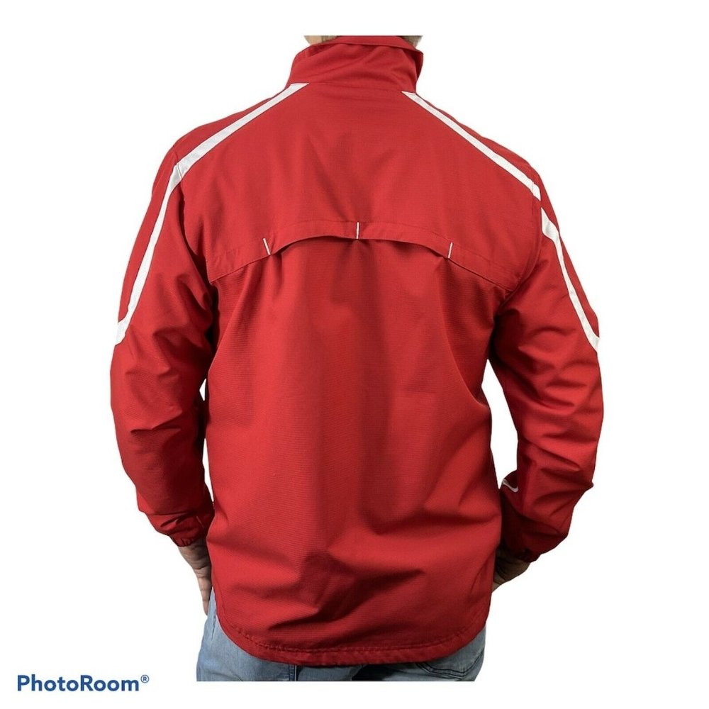 Adidas Jacket Mens Sz Small Nebraska Woven Warmup Style 6985A Red $49 - Picture 3 of 12
